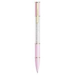 Swarovski penna a sfera crystalline lustre rosa placcato color oro