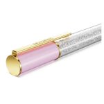 Swarovski penna a sfera crystalline lustre rosa placcato color oro