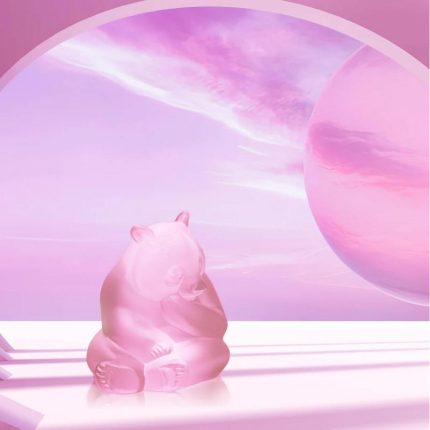 Lalique motivo panda rosa