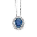 Donnaoro luce collierino con zaffiro e diamanti