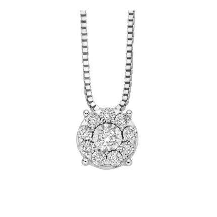 Donnaoro luce collierino punto luce con diamanti