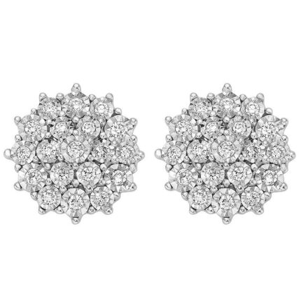 Donnaoro luce orecchini fantasia con diamanti