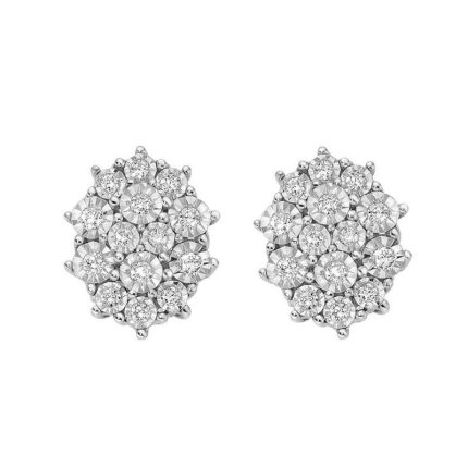 Donnaoro luce orecchini fantasia con diamanti