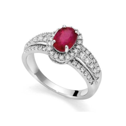Donnaoro anello con rubino e diamanti