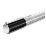 Swarovski penna a sfera crystalline lustre nero placcato rodio