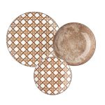 Evviva servizio tavola 36 pezzi porcellana marrone