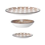 Evviva servizio tavola 36 pezzi porcellana marrone