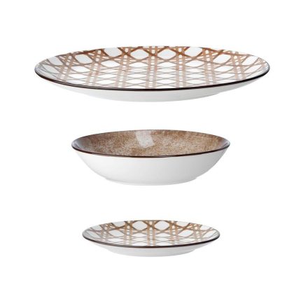 Evviva servizio tavola 36 pezzi porcellana marrone