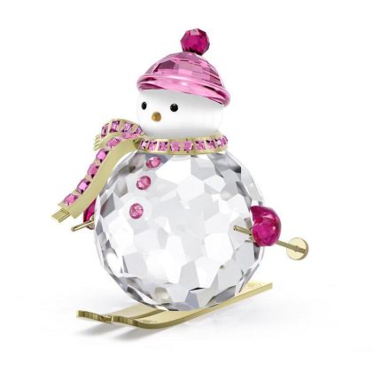 Swarovski Holiday Cheers dulcis Pupazzo di Neve Rosa