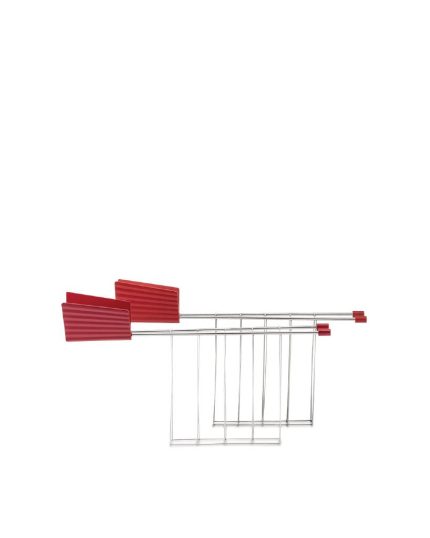 Alessi tostapane completo di pinze colore rosso Plisse