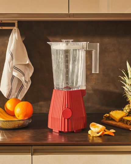 Alessi frullatore elettrico rosso Plisse