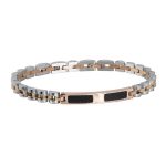 Rossoamante bracciale in acciaio e fibra di carbonio