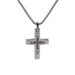 Rossoamante collana con croce in acciaio