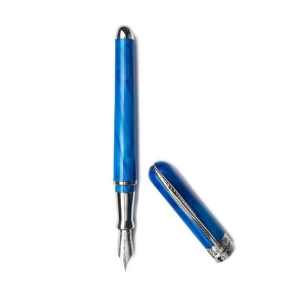 Pineider penna stilografica blu neptune Avatar ur marble palladium