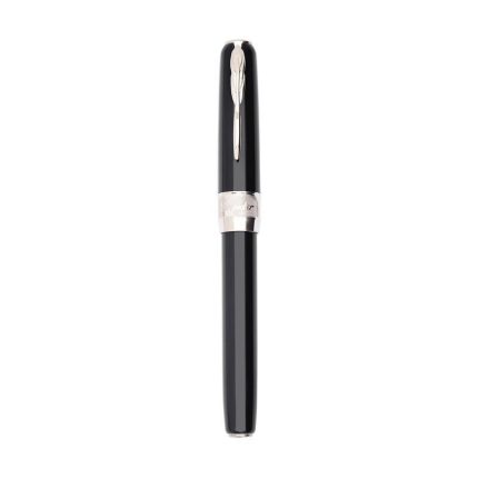 Pineider penna stilografica nera Classic palladium