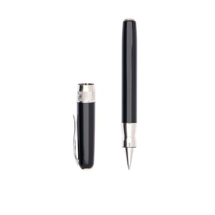 Pineider penna roller nera Classic palladium