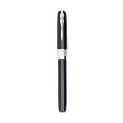 Pineider penna roller nera Classic palladium