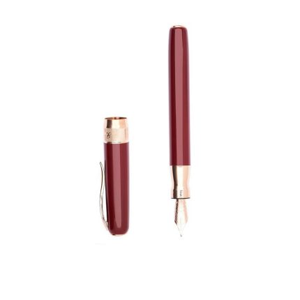 Pineider penna stilografica bordeaux Classic rose gold