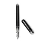 Pineider penna stilografica nera Avatar ur glossy palladium