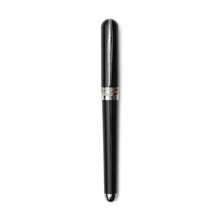 Pineider penna stilografica nera Avatar ur glossy palladium