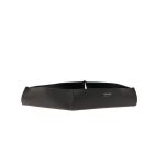 Pineider svuotatasche semplice in pelle nera Daily