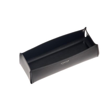 Pineider portapenne semplice in pelle nera Daily