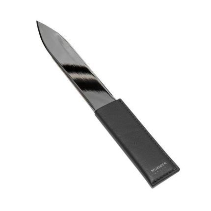 Pineider tagliacarte semplice in pelle nera Daily