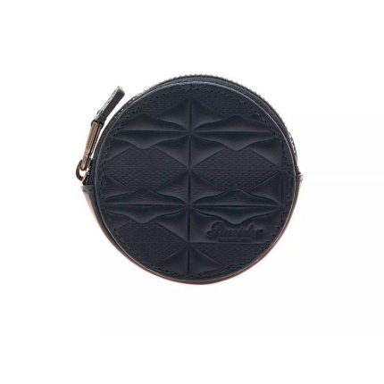 Pineider porta monete in pelle dark blue Embossed empress