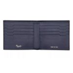 Pineider portafoglio porta carte di credito in pelle nera Embossed empress