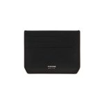 Pineider porta carte di credito in pelle nera bottalata