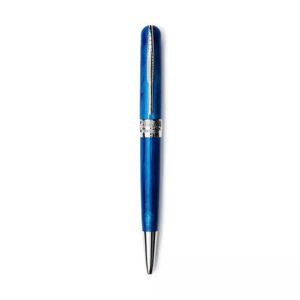Pineider penna sfera blu Classic palladium