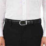 Montblanc Cintura Reversibile Horseshoe 30 mm in Pelle Nera - Marrone