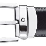 Montblanc Cintura Reversibile Horseshoe 30 mm in Pelle Nera - Marrone