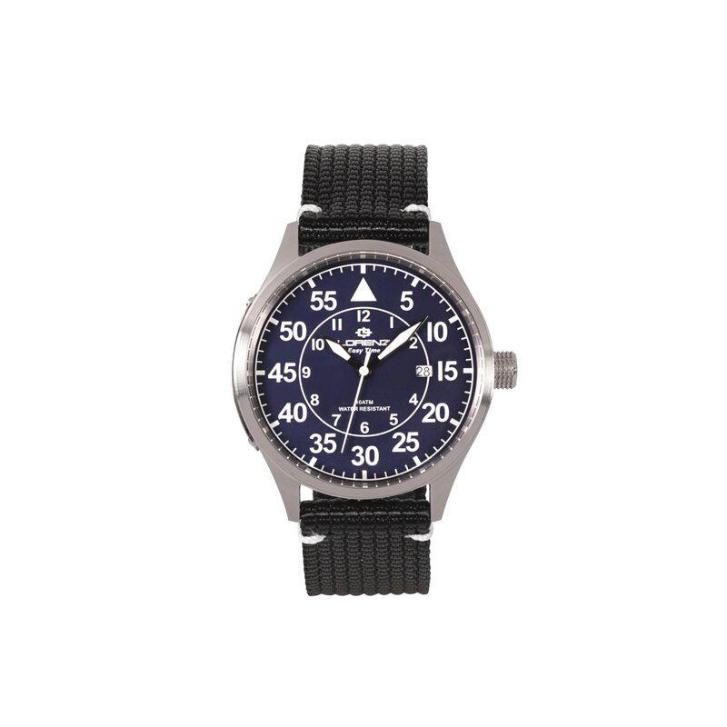 Lorenz Orologio maschile al quarzo con datario 40mm Easy Time Military Lorenz Orologio maschile al quarzo con datario 40mm Easy Time Military