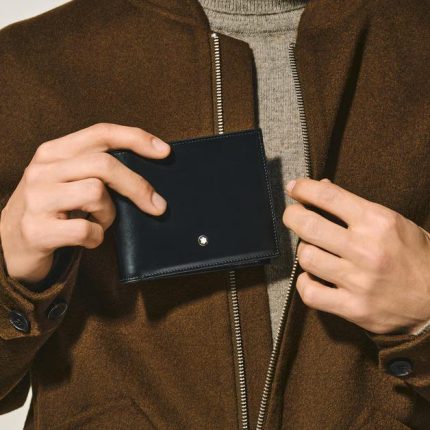 Montblanc Portafoglio 10 Tasche con Portamonete in Pelle Meisterst
