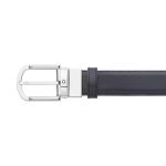 Montblanc Cintura Reversibile Horseshoe 30 mm in Pelle Nera - Marrone
