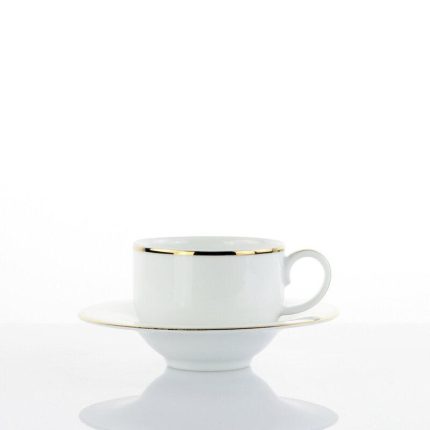 Weissestal 6 Tazze the con piattini Plus Gold Line