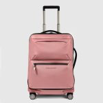 Piquadro Trolley da cabina a 4 ruote rosa resistente all'acqua Corner 2.0
