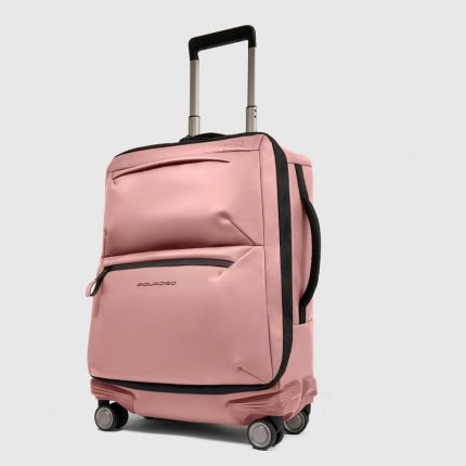 Piquadro Trolley da cabina a 4 ruote rosa resistente all'acqua Corner 2.0