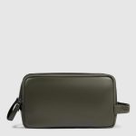 Piquadro Beauty case uomo verde in pelle