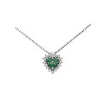Donnaoro luce collierino con smeraldo e diamanti