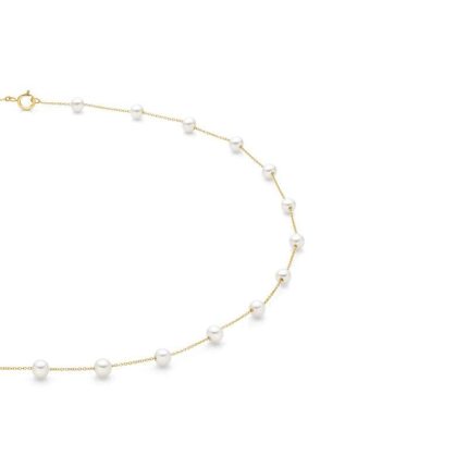 Donnaoro luce Collierino in oro e perle 6 - 6,5 mm