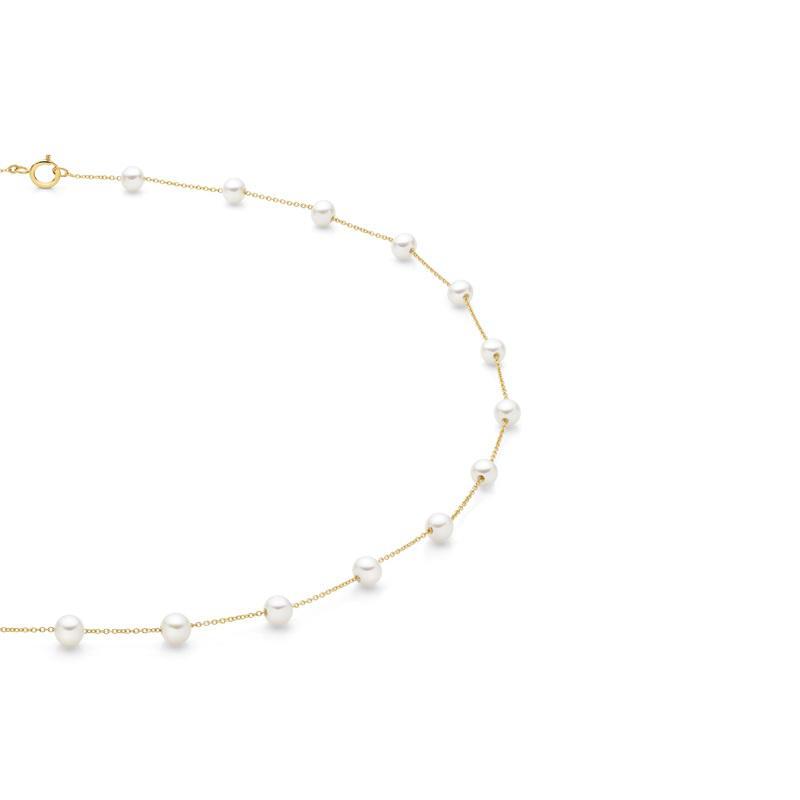 Donnaoro luce Collierino in oro e perle 6 - 6,5 mm Donnaoro luce Collierino in oro e perle 6 - 6,5 mm