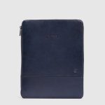 Piquadro Portablocco blu in pelle per iPad