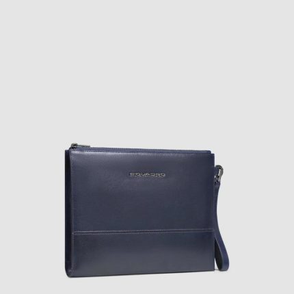 Piquadro Pochette uomo blu in pelle porta iPado 11"