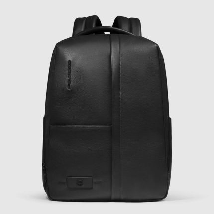 Piquadro Zaino uomo nero in pelle porta pc 15,6
