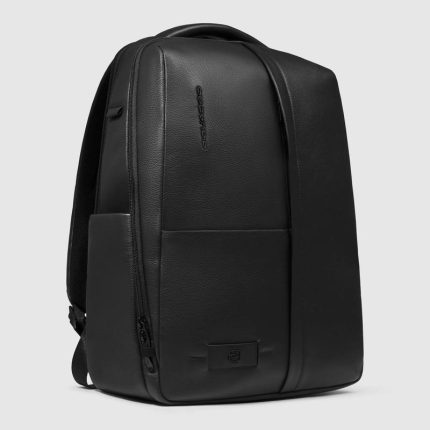 Piquadro Zaino uomo nero in pelle porta pc 15,6