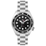 Lorenz Orologio maschile al quarzo con quadrante nero e datario 42mm