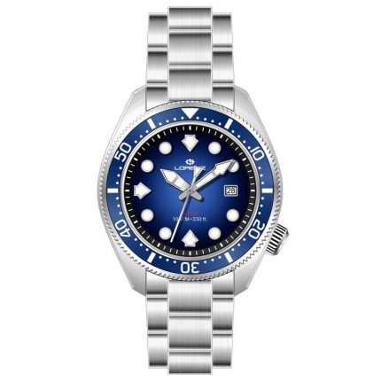 Lorenz Orologio maschile al quarzo con quadrante blu e datario 42mm