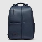 Piquadro Zaino uomo blu in pelle porta pc 14